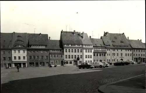 Foto Ak Freiberg in Sachsen, Platz, Häuserreihe