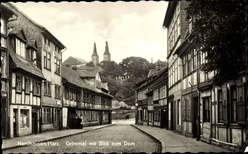 Ak Nordhausen am Harz, Grimmel mit Blick zum Dom