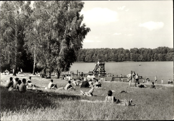 Ak Flecken Zechlin Rheinsberg in der Mark, Strandbad am Großen