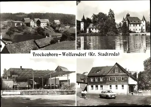 Ak Trockenborn Wolfersdorf in Thüringen, Wasserschloss, HO Gaststätte Schlüsselgrund