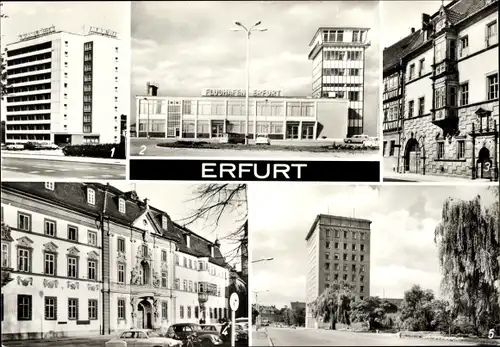 Ak Erfurt in Thüringen, Hotel Tourist am Juri-Gagarin-Ring, Flughafen, Haus zum Stockfisch