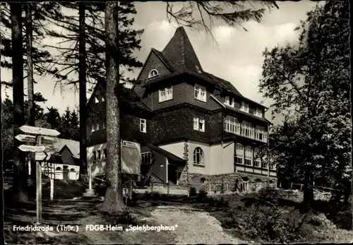 Ak Friedrichroda im Thüringer Wald, FDGB-Heim Spießberghaus, Außenansicht