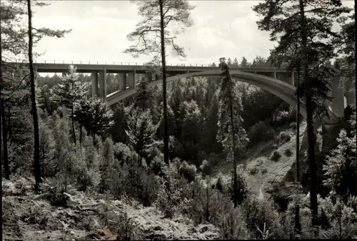 Ak Hermsdorf in Thüringen, Teufelstalbrücke