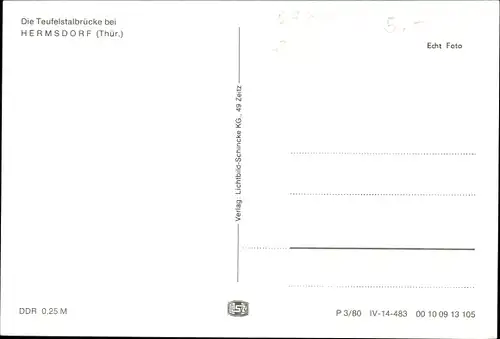Ak Hermsdorf in Thüringen, Teufelstalbrücke