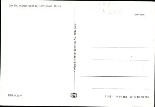 Ak Hermsdorf in Thüringen, Teufelstalbrücke