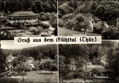 Ak Eisenberg in Thüringen, Froschmühle, Mühltal, Pfarrmühle, Amtsschreibersmühle, Naupoldsmühle