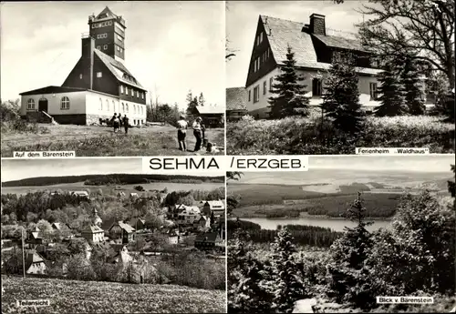 Ak Sehma Sehmatal im Erzgebirge, Auf dem Bärenstein, Ferienheim Waldhaus, Teilansicht