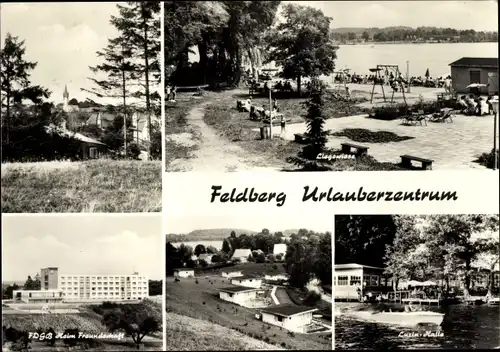 Ak Feldberg Feldberger Seenlandschaft, Urlauberzentrum, Liegewiese, FDGB Heim Freundschaft