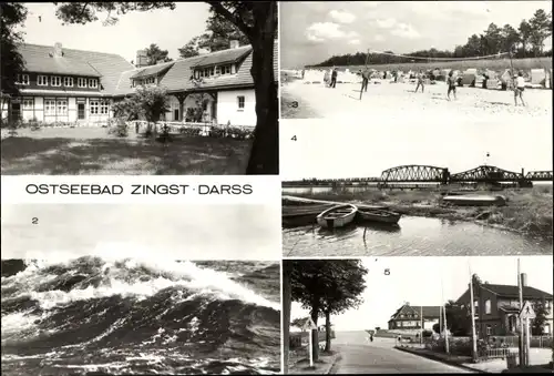 Ak Seeheilbad Zingst an der Ostsee, Kinderferienheim Zingsthof, Strand