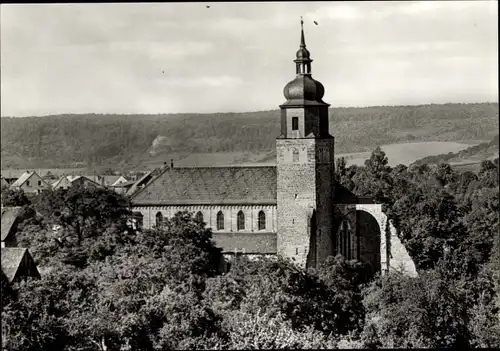 Ak Thalbürgel Bürgel in Thüringen, Klosterkirche von Süden
