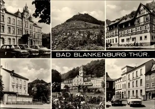 Ak Bad Blankenburg in Thüringen, FGBG Erholungsheim, Burgruine Greifenstein, Hotel am Goldberg