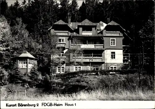 Ak Bärenburg Altenberg im Erzgebirge, FDGB-Heim Haus 1