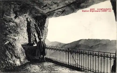 Ak Kanton Bern, Jungfraubahn, Station Eigerwand