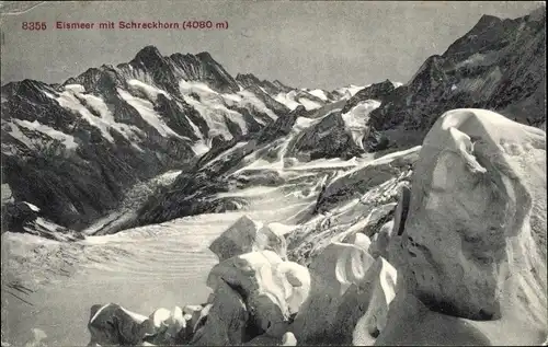 Ak Kanton Bern, Eismeer, Schreckhorn