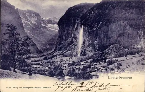 Ak Lauterbrunnen Kanton Bern, Gesamtansicht