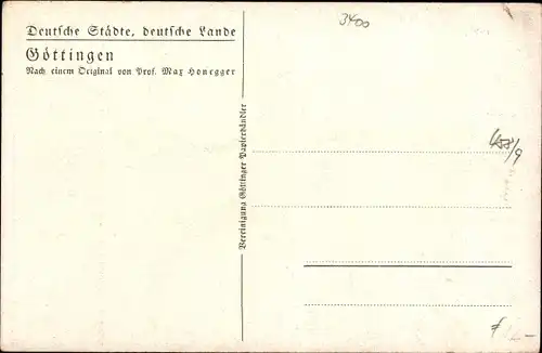 Künstler Ak Honegger, M., öttingen in Niedersachsen, Teilansicht vom Ort, Taube, Wappen