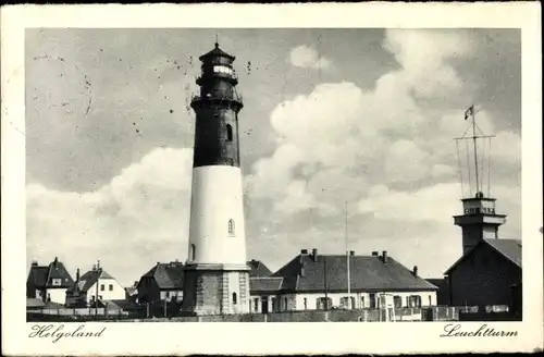 Ak Nordseeinsel Helgoland, Leuchtturm