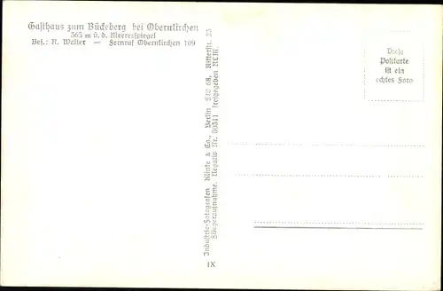 Ak Bückeburg im Kreis Schaumburg, Luftbild vom Gasthaus Walter