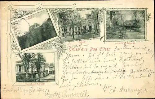 Ak Bad Eilsen Niedersachsen, Arensburg, Kurhaus, Kurgarten, Kursaal