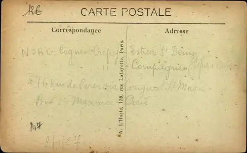 Ak Verberie Oise, La Gare