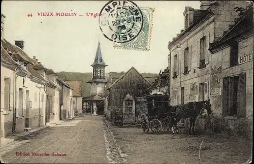 Ak Vieux Moulin Oise, L'Eglise