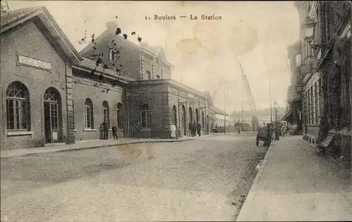 Ak Roeselare Roeselaere Rousselare Roeselare Westflandern, Der Bahnhof