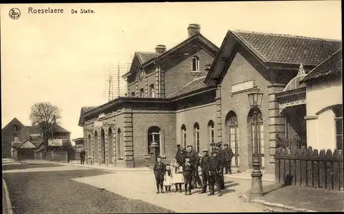 Ak Roeselare Roeselaere Rousselare Roeselare Westflandern, Bahnhof