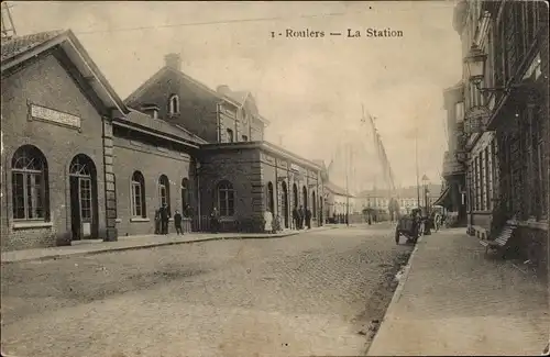 Ak Roeselare Roeselaere Rousselare Roeselare Westflandern, Bahnhof