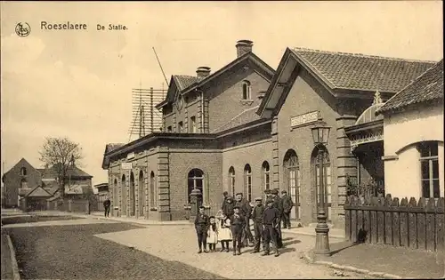 Ak Roeselare Roeselaere Rousselare Roeselare Westflandern, Bahnhof