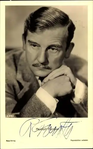 Ak Schauspieler Rudolf Forster, Portrait, Autogramm