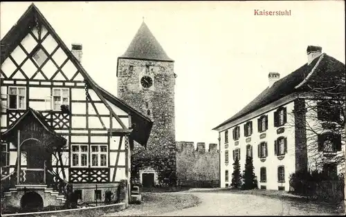 Ak Kaiserstuhl Kt. Aargau Schweiz, Dorfpartie, Gasthof, Kirche