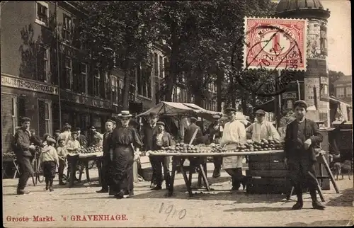 Ak 's Gravenhage Den Haag Südholland, Groote Markt