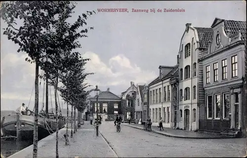 Ak Wormerveer Nordholland Niederlande, Zaanweg, Zuidersluis