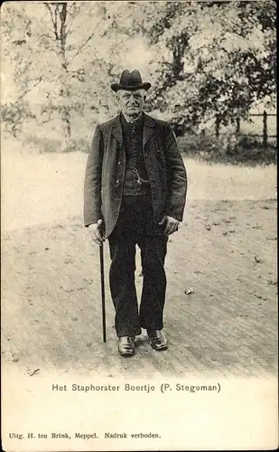 Ak Staphorst Overijssel Niederlande, Het Staphorster Boertje, P. Stegeman