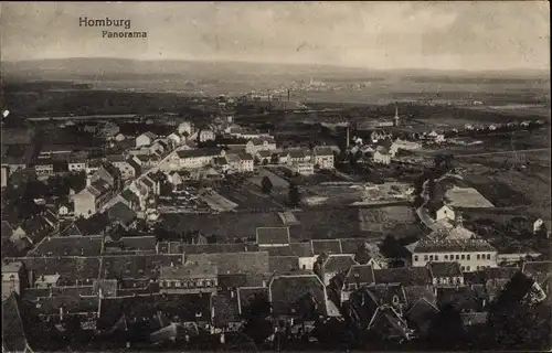 Ak Homburg im Saarpfalz Kreis, Panorama von Ortschaft und Umgebung