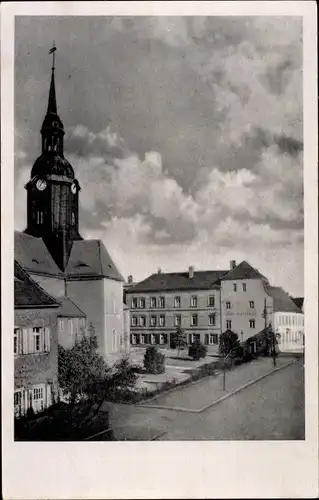 Ak Bad Lausick in Sachsen, Straße der Einheit, Kirche