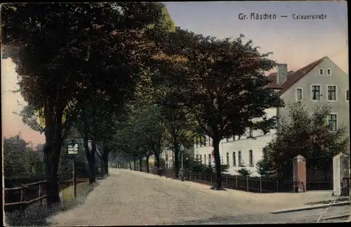 Ak Großräschen in der Niederlausitz, Calauer Straße