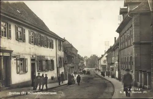 Foto Ak Bretten in Baden, Melanchthonstraße