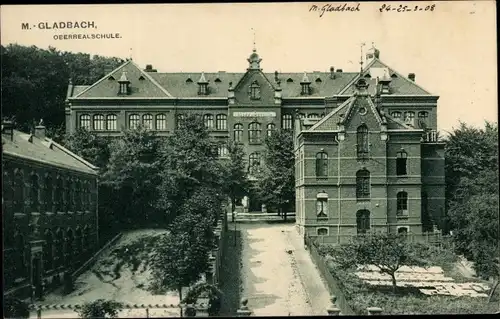 Ak Mönchengladbach am Niederrhein, Oberrealschule