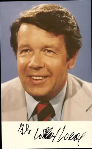 Ak Fernsehkorrespondent und Journalist Lothar Loewe, Portrait, Autogramm