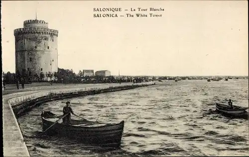 Ak Saloniki Thessaloniki Griechenland, Blick auf den weißen Turm