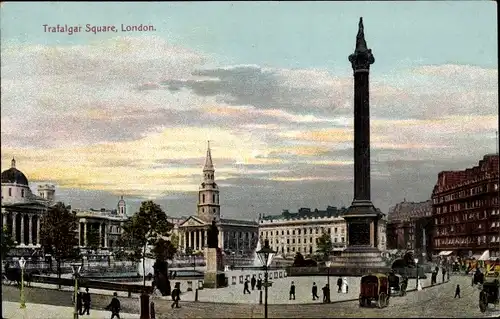 Ak London City England, Trafalgar Square