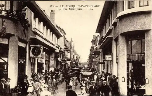 Ak Le Touquet Paris Plage Pas de Calais, La Rue Saint Jean