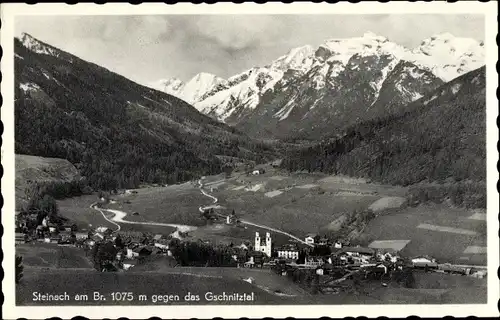 Ak Steinach am Brenner in Tirol, Ort gegen das Gschnitztal