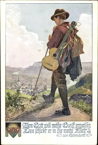 Künstler Ak Deutscher Schulverein, Wem Gott will rechte Gunst erweisen..