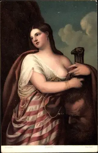 Künstler Ak Varotari, Alessandro, Judith, Busen
