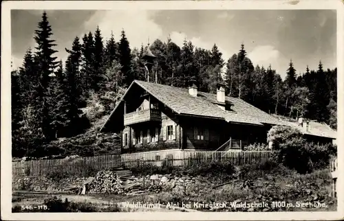 Ak Alpl Krieglach Steiermark, Waldheimat, Waldschule