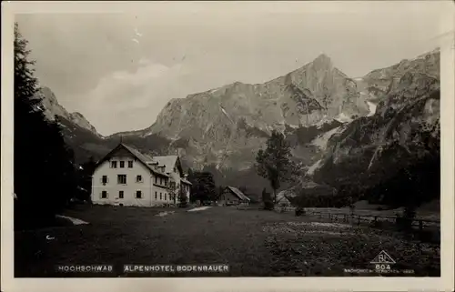 Ak Steiermark, Hochschwab, Alpenhotel Bodenbauer