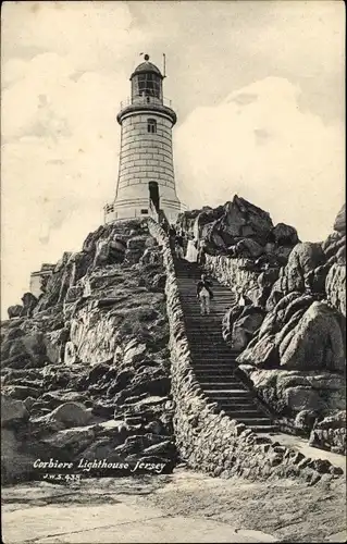 Ak Kanalinsel Jersey, Plemont, Corbiere Leuchtturm