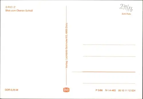 Ak Greiz im Vogtland, Oberes Schloss, Springbrunnen